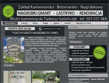 Tablet Screenshot of nagrobki-sielanczyk.pl